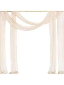 1 buc. 300x75cm perlă transparentă fundal, decor arc de nuntă, decorare pentru ceremonie de nuntă în aer liber, draperie din șifon pentru petrecere de ziua de naștere agățată de perete
