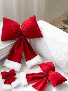 Nuevo conjunto de 3 piezas con lazo 2025, gran lazo rojo navideño, accesorios de decoración de fiesta, adornos para el árbol de Navidad, accesorios de embalaje de regalos navideños, decoraciones navideñas para el hogar, decoración de habitaciones de invierno