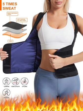 Conjunto deportivo de primavera talla grande nuevo del 2025 para mujeres, faja reductora, control de abdomen, corrector de postura, ropa térmica deportiva, yoga, fitness, ropa exterior sexy (con recubrimiento de PU)