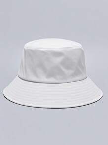 1pc Unisex Solid Color Bucket Hat With Drawstring, Outdoor Travel Hiking Casual Lightweight Fashionable Sports Sun Hat, Suitable For All Ages, Summer Sun Protection