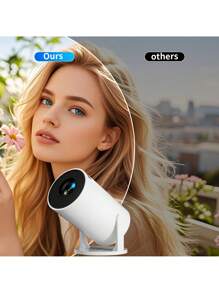 便携式投影仪，适用于迷你投影仪，紧凑型家庭影院体验，非常适合游戏、学习、办公室电影，兼容电脑、手机、电视棒，可使用 30,000 小时。 - 多色 - 查看 6