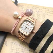 Elegant And Exquisite Women's Square Quartz Watch - Purple - View 2