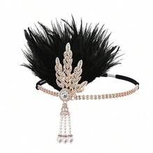 D EXCEED 1PC 1920's Flapper Headband For Women Gatsby Headpiece Faux Pearl Headdress Flapper Hair Accessories Suitable For Roaring Theme Party, Wedding, Halloween - Multicolor - View 21
