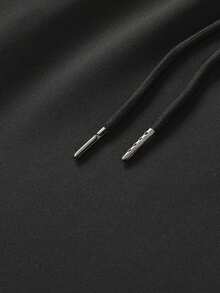 男士休闲慢跑裤，锥形裤腿，秋冬时尚运动裤 - 黑色 - 查看 4