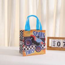 Juego de 6 bolsas de regalo portátiles con temática de camión, de tela no tejida con asas, para fiestas, meriendas, dulces, juguetes y decoración de cumpleaños (se envían estilos al azar) - Camión - Ver 9