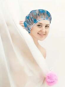 10pcs/5pcs/3pcs Printed High Quality Elastic Women Shower Cap, Thickened Shower Cap, Single Layer Shower Cap Suitable For Women, Kitchen Smoke, Personal Care Bathing Accessories, Shower Cap, Double Layer Shower Cap, Hair Mask Cap, Hair Protection Cap, Anti-Oil Cap, Shampoo Cap, Waterproof, Shower Cap, Shower Head Cover, Waterproof Bathing Cap, Thickened Shower Cap - Multicolor - View 5
