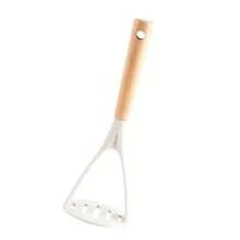 Herramientas de cocina transfronterizas Prensa de patatas de silicona Prensa de ajo Prensa de patatas Resistente a altas temperaturas - Blanco - Ver 10