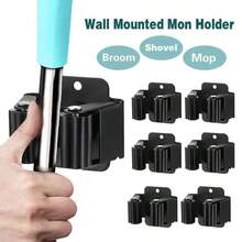 2/4 szt. uchwytów ściennych na mopy, stojak na mopy do łazienki, wielofunkcyjne haczyki do zawieszania, odpowiednie do kuchni, łazienki, organizera narzędzi ogrodowych