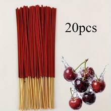 20/50/100/200pcs Cherry Scented Incense Sticks, 8.66 Inches, Suitable For Yoga And Meditation, Purify The Mind, Eliminate Negative Energy