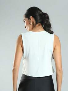 FITNATION Cropped Fitness Tank Top With DRYFIT Technology, Ideal For All Sports - Màu xanh Bạc hà - Xem 3