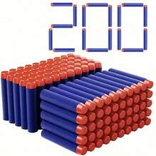 10/50/100/200pcs EVA Foam Soft Bullet Refills For Toy Guns, Blue Color, Suitable For Elite Soft Dart Foam Head Darts Universal Type