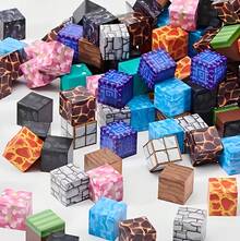 Blocos Magnéticos 100 Peças De Construção + 8 Bonecos - Multicolorido - Visão 4
