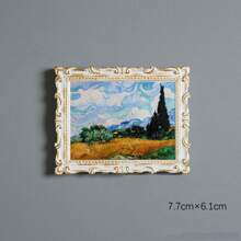 1 件世界著名绘画灵感冰箱贴 - 梵高自画像、向日葵、星夜、鸢尾花、麦田、柏树、毕加索之梦、树脂冰箱贴纸、旅行纪念品、家居装饰、送给朋友的礼物、荷兰纪念品、花瓶、咖啡壶、水果 - 多色 - 查看 14