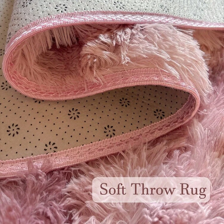 1 pieza Alfombra suave y esponjosa de estilo moderno para dormitorio, sala de estar, dormitorio, habitación, decoración del hogar interior. Alfombra de área mullida y peluda, cómoda alfombra de piso para dormitorio - Multicolor - Ver 4