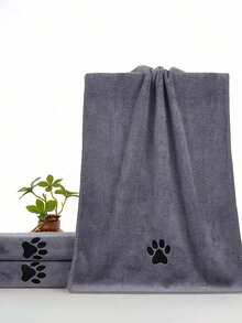 1PC Pet Towel Cat And Dog Shower Absorbent Szybkoschnący Nieplamiący Włosy Zagęszczony Ręcznik Dla Zwierząt Kot I Pies Prysznic Akcesoria, Najlepszy Prezent Urodzinowy Dla Zwierząt, Prezent Na Walentynki - Wielokolorowe - Zobacz 17
