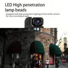 1080p迷你随身摄像机 1.3英寸屏幕 180°旋转镜头 随身摄像机 小型便携式红外夜视随身摄像机 自行车摄像机