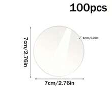 30/100 件透明亚克力圆盘，亚克力透明板，适用于 DIY 展示板、工艺品、装饰画、空白画板、DIY 手工艺品展示品、圆形时钟托盘、各种节日、婚礼工艺品，5/6/7/8/9/10 厘米