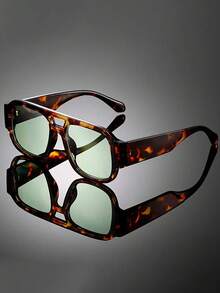 1 par de gafas con montura cuadrada de estilo para hombres, adecuadas para todas las estaciones, atuendos de moda, decoración de fiestas, actuaciones en el escenario, fotografía callejera, ciclismo, conducción, viajes al aire libre, vacaciones en la playa