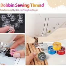20pcs/50pcs/100pcs Pre-Wound Sewing Machine Bobbins, Sewing Machine Bobbin Thread, Simple Mini Sewing Bobbin, Random Color - Multicolor - View 5