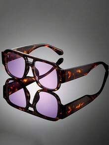 1 par de gafas con montura cuadrada de estilo para hombres, adecuadas para todas las estaciones, atuendos de moda, decoración de fiestas, actuaciones en el escenario, fotografía callejera, ciclismo, conducción, viajes al aire libre, vacaciones en la playa