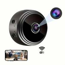 1pc Mini Hidden Wireless Camera With Stand, WIFI Connection, Controllable Via Mobile App, Suitable For Living Room, Office, Car And Outdoor - Pure Black - View 6