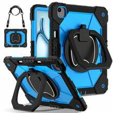 Colorblock Handheld Rotating Shockproof Protective Case With Shoulder Strap For Apple IPad Mini 7, IPad Mini 6, IPad 6th (9.7-Inch), IPad Pro 9.7 (2016), IPad 5th (9.7-Inch), IPad 10.2 7th Gen 2019, IPad 8th (10.2-Inch), IPad 9th Gen (10.2-Inch), IPad 11(A16 2025), IPad 10th (10.9-Inch), IPad Air 4th (10.9-Inch), IPad Air 5th Gen 2022, IPad Air 11-In.(M2)-2024, IPad Air 11(M3 2025)
