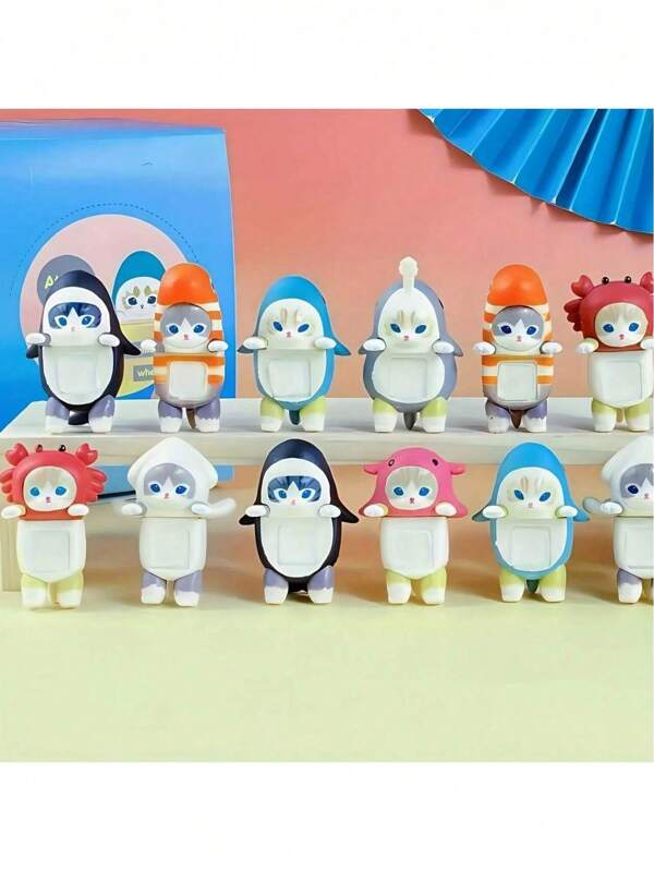 Takara Tomy 1 pieza/2 piezas Muñeca decorativa de gato superhéroe en versión mini Q, en forma de ángel, accesorio decorativo adecuado para decorar teléfono/computadora/auto/escritorio de oficina, regalo de cumpleaños para amigos y novias, regalo de fiesta, regalo de temporada de graduación, regreso a clases (Debido a la pintura manual, puede haber algunas imperfecciones y defectos en la pintura. No tome fotos si le molesta)