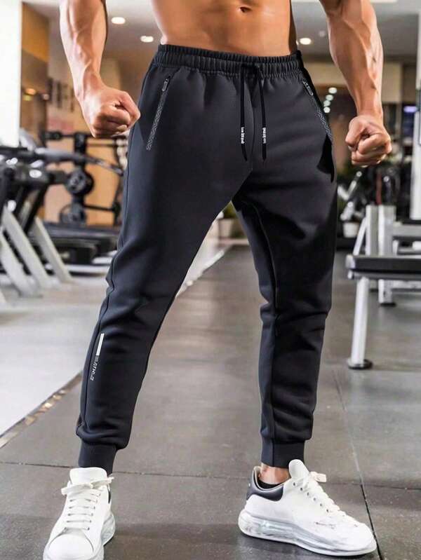 Pantalones deportivos tipo jogger para hombres, pantalones de chándal casuales para exteriores, de secado rápido, elásticos y resistentes a las arrugas, para otoño