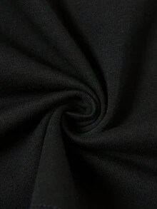 Jamaica Flag Print Casual Crop Top, Crew Neck Short Sleeve Loose T-Shirt For Spring & Summer, Women's Clothing - 黑色 - 查看 4