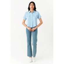 SELECT Light Blue Double Pocket Shirt - Baby Blue - View 3