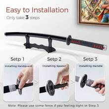 Demon Katana - 41 Inch Anime Replica With Belt And Stand - Durable Sword Perfect For Cosplay - Nichirin Sword With Authentic Design - 白色 - 查看 5
