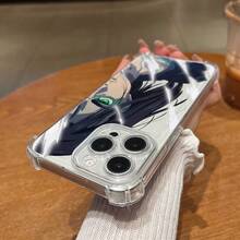 Étui de téléphone Eren Ado de style anime, convenant pour iPhone 16 16e 15 14 13 12 Mini 11 Pro Max X XR XSMAX 8 7 E Plus. Coque arrière transparente ultra-fine et antichoc aux quatre coins, style minimaliste créatif dans le style INS - Vert - Voir 8