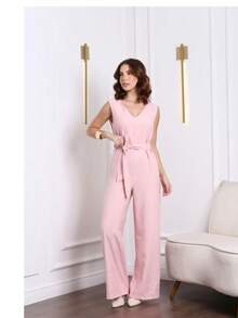 macacao feminina tecido marrante com cinto