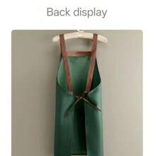 1 قطعة مريلة مقاومة للماء للاستخدام في المطبخ، مقاومة للخدش وقوية، مصنوعة من قماش صديق للبشرة، أشرطة كتف مريحة