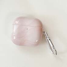 极简主义柔粉色大理石纹TPU无线耳机保护壳，兼容 1/2、 3、 4、 Pro、 Pro 2，带挂钩 - 彩色 - 查看 15