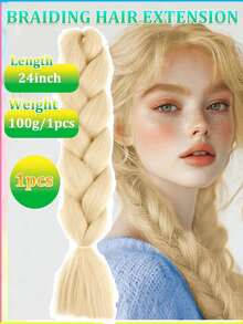 1 Pack 100g/Pack 24 Inch Heat Resistant Jumbo Synthetic Braiding Hair Extensions, Suitable For Twist Braids And Crochet Braids - Multicolor - View 31