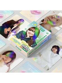 Kpop、粉丝周边商品，Rosie、Jennie、Jisoo、Lisa，Jump卡，BP全息卡/Lomo卡（卡片+贴纸），高级收藏卡，演唱会周边，送给朋友的最佳礼物 - 彩色 - 查看 5