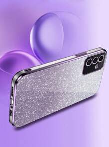 适用于三星S10/S20/S21/S22/S23/S24/S25的多功能手机壳，全新电镀包边防摔设计，附赠爱心DIY配件、闪光卡槽和电镀闪光隐藏支架，也适用于Galaxy A55 5G、A35/A15/S24U等三星设备。生日和节日送礼佳品。 - 銀色單殼 - 查看 8