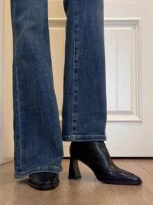 2025秋冬法式修身踝靴，女士高跟短靴，修身显腿长，时尚靴子，新款，大码