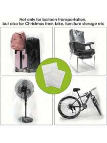 加厚透明扁平气球储物袋 - 防水且可重复使用，适用于派对装饰、婚礼、生日、情人节和节日物品，以及生日气球的存放。