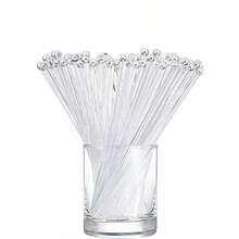 200/100/50/20/10 件优雅闪亮金色鸡尾酒搅拌器，透明水晶饮料搅拌器非常适合混合、装饰甜点和咖啡，适用于圣诞节、婚礼、生日和其他活动，18.4 厘米塑料搅拌器，情人节礼物，派对，生日 - 彩色 - 查看 9