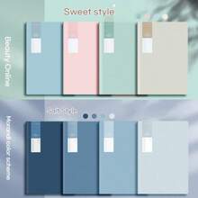 4 件 A5/B5 笔记本，36 页/本，适合学生和教师的可爱日记本，颜色随机，开学、办公室、日常笔记必备，适合学生、教师、办公室职员、子弹日记爱好者，适用于学校、办公室、家庭、日记