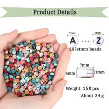 200PCS Acrylic A-Z Alphabet Beads For Bracelets, 4x7mm Round Letters Beading Kits For DIY Jewelry Making, Colorful Smile Face & Heart Friendship Bracelet Making Kit