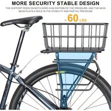 CXWXC Rear Bike Rack With Basket Bike Cargo Rack For Disc Brake NonDisc Brake Mount Bicycle Pannier Rack Touring Carrier Rack Fit 2629 And 700c - Black - View 3