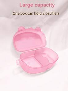 Portable Baby Pacifiers Case, Can Hold 2 Pacifiers For Replacement, Pacifier Holder Case For Baby Infant Pacifier Container For Travel Park Pacifier Box (NOT INCLUDE PACIFIER)