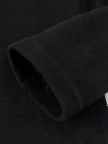 2 peças Camiseta de Manga Longa Gola Careca Masculina + Calça, Camiseta Térmica Casual Quente e Calça Inferior de Fleece para Outono/Inverno