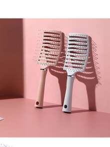 Large Curved Rib Hair Brush, Hair Root Volumizing Styling Brush, Long Hair Curly Hair Massage Comb, Straightening Brush