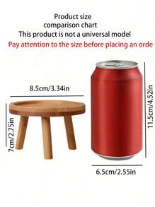 1pc Wooden Plant Stand Flower Pot Base Holder Stool High Stool Balcony Succulents Round Flower Shelf For Indoor Outdoor9(Pay Attention To The Size Before Placing An Orde)