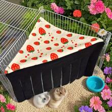 [Original Art Design] Small Pet Hideout - Cozy Corner Pet Hammock Tent With Triangle Hanging System, Washable Play & Resting Habitat For Hamsters, Ferrets, Squirrels, Sugar Gliders, Chinchillas, Rabbits, Hedgehogs