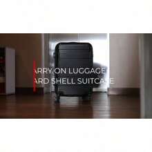 Hardside Carry On Spinner Suitcase Luggage Expandable With Wheels 22" Black - 預設 - 查看 4